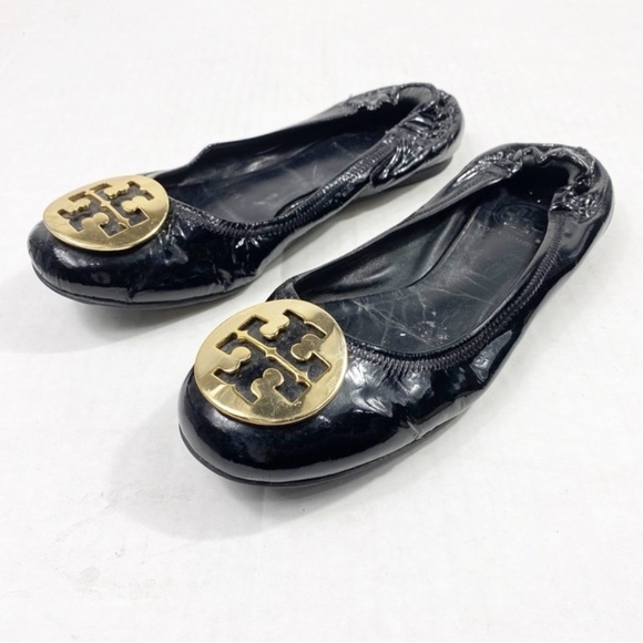 TORY BURCH Reva Patent Leather Ballet Flats - Picture 1 of 9